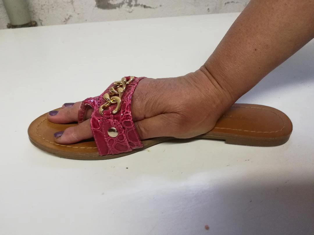 Fuchsia sandalen met ges maat 39 (interieure imperfecties) – photo 12